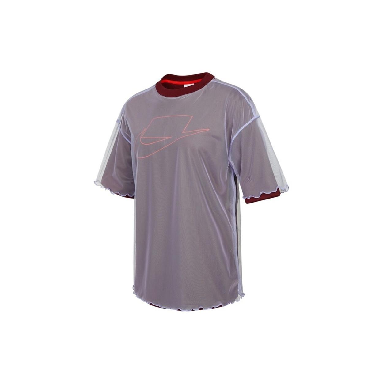 (WMNS) Nike As Sportswear Tulle Shortsleeve Tee Purple Women s DD4530-580 M