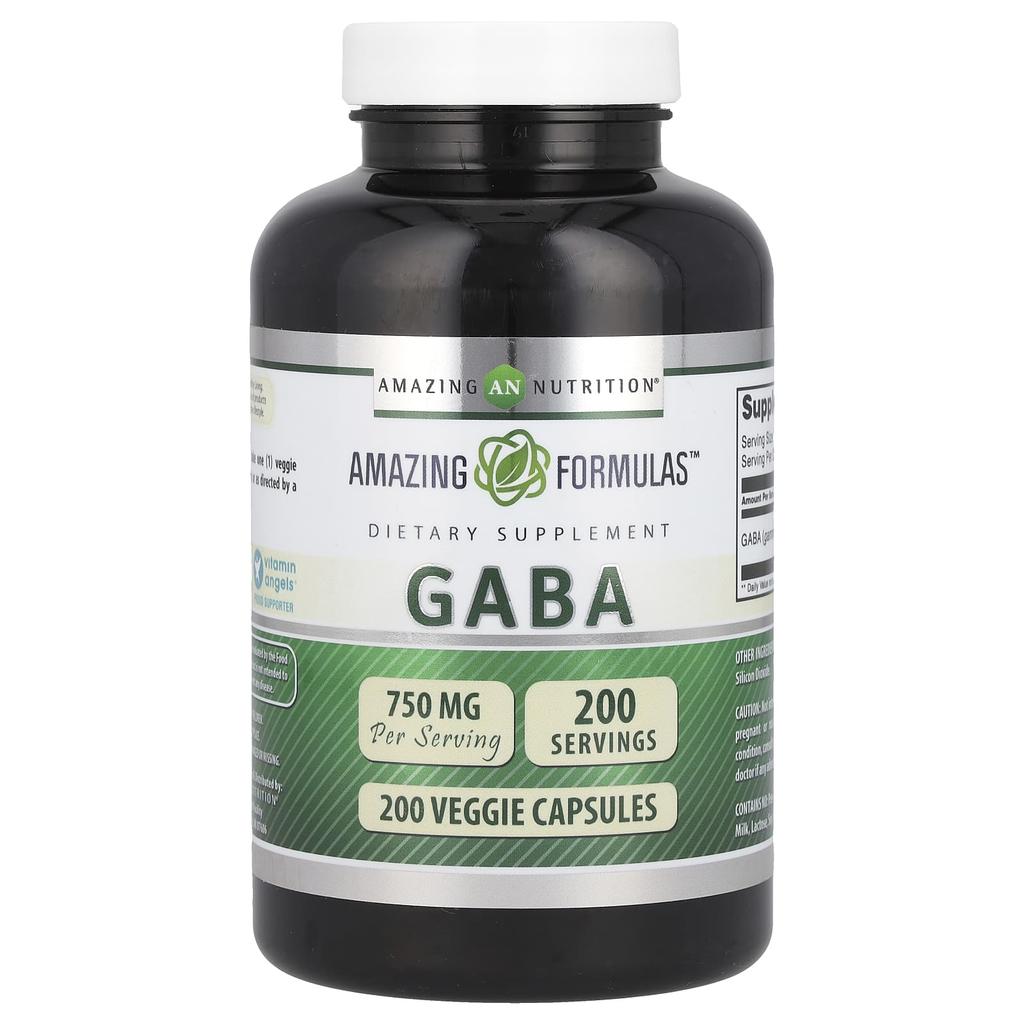 Gaba, 750Mg, 200 Veggie Caps