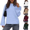 2025 Autumn/Winter Casual Loose Bell Sleeve Knit Sweater for Women