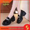 Mary Jane Low-Heeled Loafers 2024: Spring/Autumn Women's Thick-Soled, Height-Increasing, Soft Sponge Cake Sole Shoes