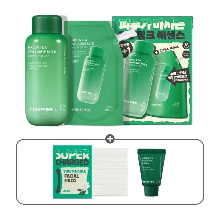 Innisfree Milk Moisture Essence Refill Set Deep Hydration Essence (160mL + 160mL)