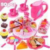 Baby DIY Pretend Play Fruit Cutting Birthday Cake Simulation Kitchen Food Toys Gift for Children