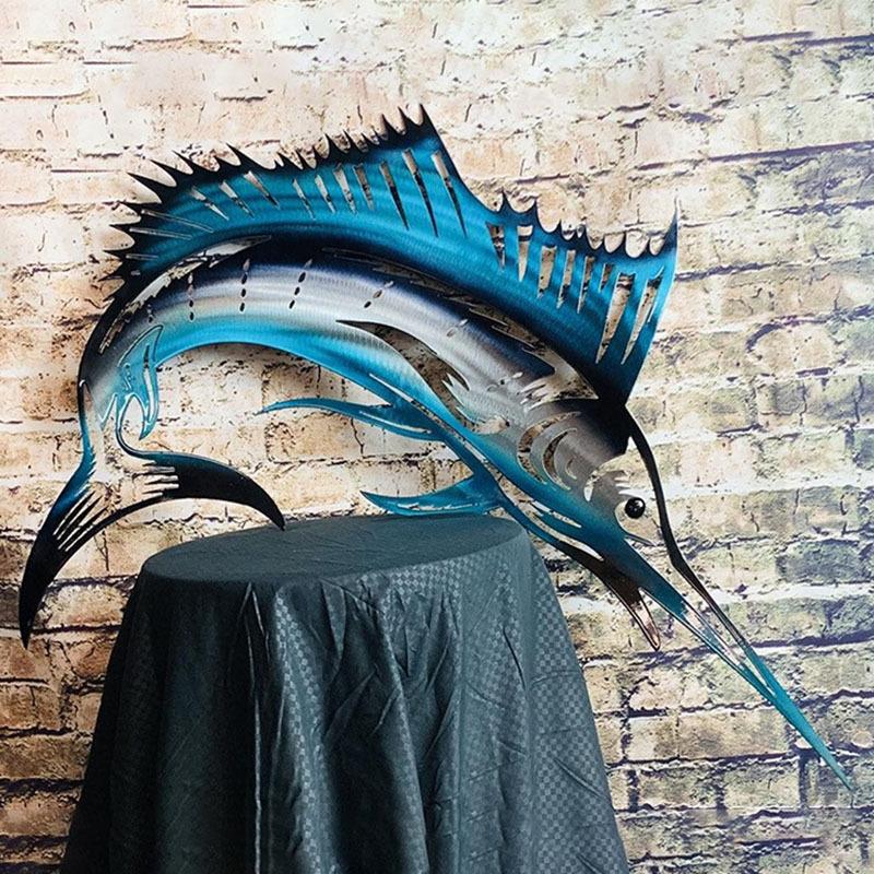 Shark Stainless Steel Art Decoration Wall Decoration