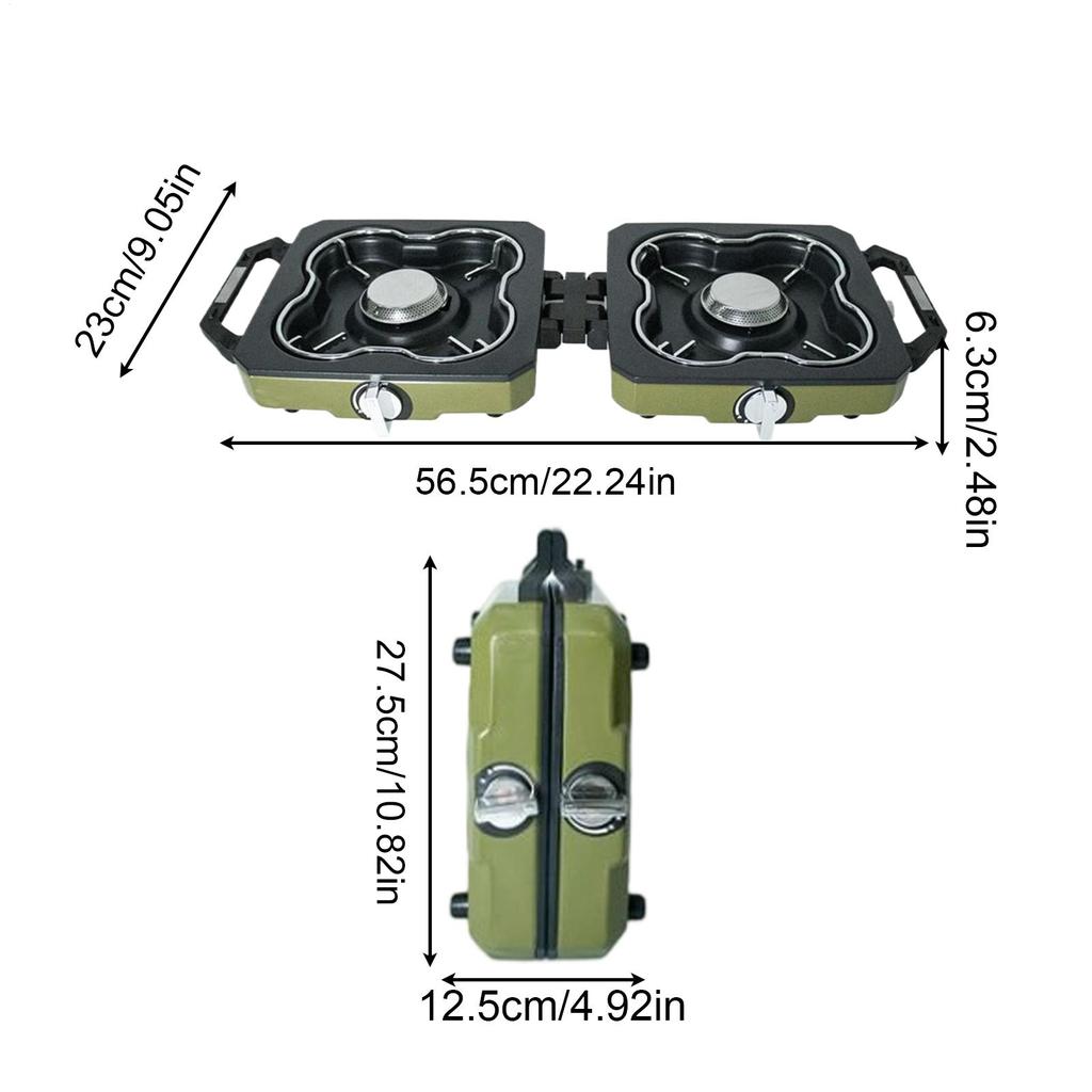 Camping Stove Propane Portable Folding Double Cooking Accessories Camping Cooking Stove for Outdoor Picnic Tailgating Fishing