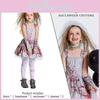 Vestido de Halloween para Niñas Espeluznante Disfraz de Novia Fantasma Manchado de Sangre con Encaje y Falda de Tul