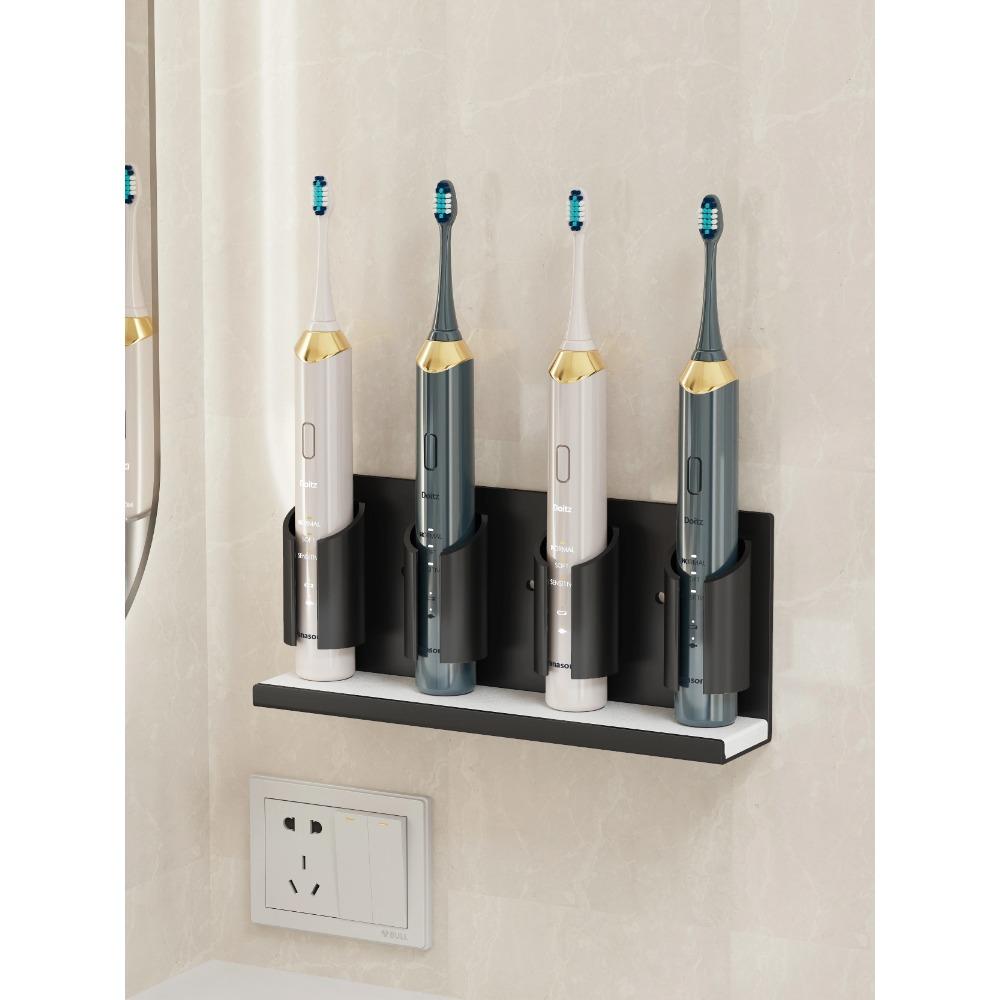 Space Aluminum Wall Mount Electric Toothbrush Holder for Bathroom Shower Toothpaste Rack Household Storage Shelf Accessories