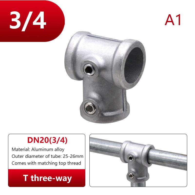 25Mm Aluminum Alloy Connector Elbow Tee Base Flat Three-Dimensional Fitting Connection Fastener Steel Tube Shelf Parts