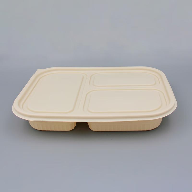 Compostable 3-Compartment Takeout Lunch Boxes