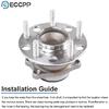 ECCPP Replacement for Pair of 2 New Complete Rear Wheel Hub Bearing Assembly 5 Lugs w/ABS for 07-10 for Dodge 512332 x2