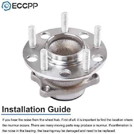 ECCPP Replacement for Pair of 2 New Complete Rear Wheel Hub Bearing Assembly 5 Lugs w/ABS for 07-10 for Dodge 512332 x2