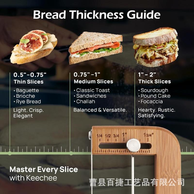 Wooden Bread Saw Bow Handle Adjustable Bread Saw Household Kitchen Bread Baguette Cutting Tool