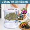 Barattolo per sottaceti in acciaio inossidabile Forchetta Dispenser per asciutto e umido Barattolo a clessidra per sottaceti e olive Contenitore per cetrioli Utensili da cucina