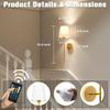 Wire-Free Bedroom Bedside Lamp Canvas Shade Gold Wireless Rechargeable Dimmable Wall Light Living Room Decorative