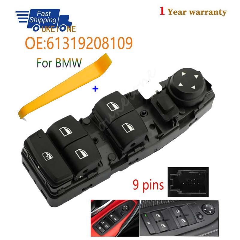 61319208109 For BMW F07 F10 F20 F25 F26 F30 F31 F45 F46 F48 F80 Front Electric Power Lifter Window Switch Button Car Accessories