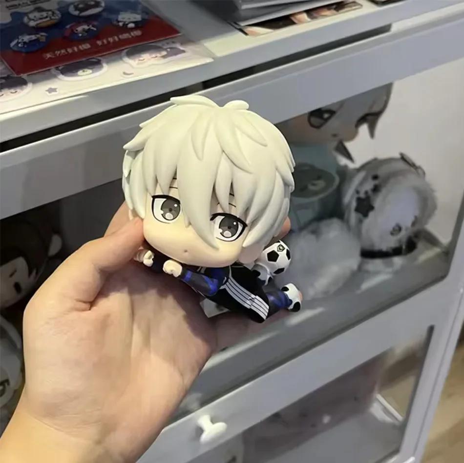 Blue Lock Kawaii Nagi Yisagi Isagi Yoichi Sitting Action Figure Doll Tabletop Model Anime Peripheral Creative Birthdays Gift Toy