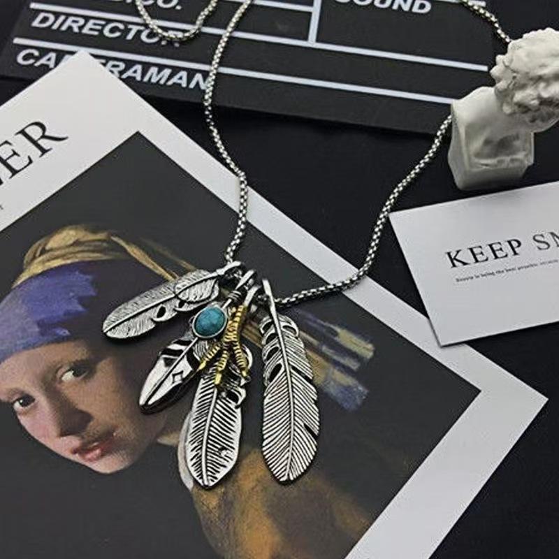 European and American Four-piece Suit Hip-hop Simple Long Sweater Chain Accessories Men's Necklace Pendant