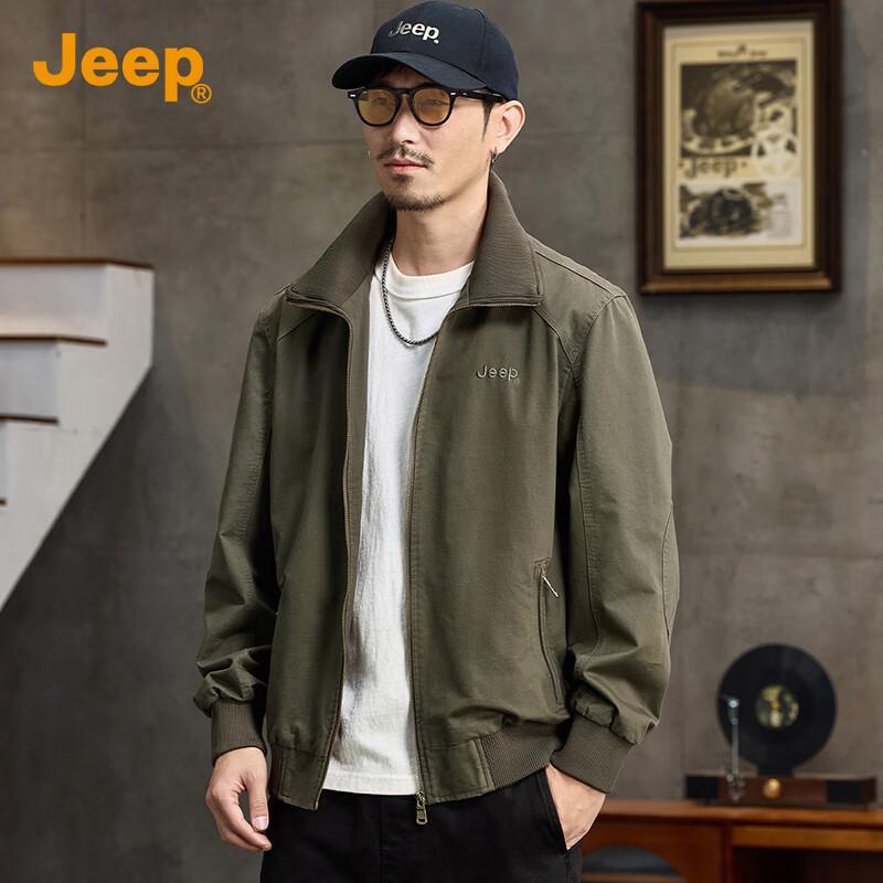 JEEP Men's Loose Fit Pure Cotton Casual Jacket