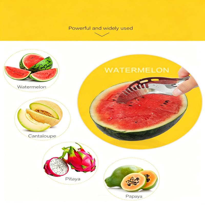 2-In-1 Watermelon Cutter Slicer Tool - Create Clean 1" Cubes & Slices With Watermelon Slicer For Cutting & Serving