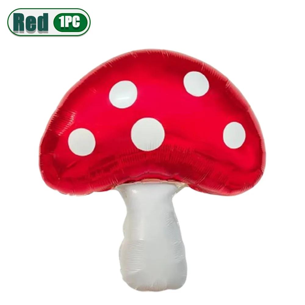 31x21 Inch Mushroom Foil Balloons Large Forest Theme Birthday Party Christmas Decoration Inflatable Mushroom Balloons Supplies