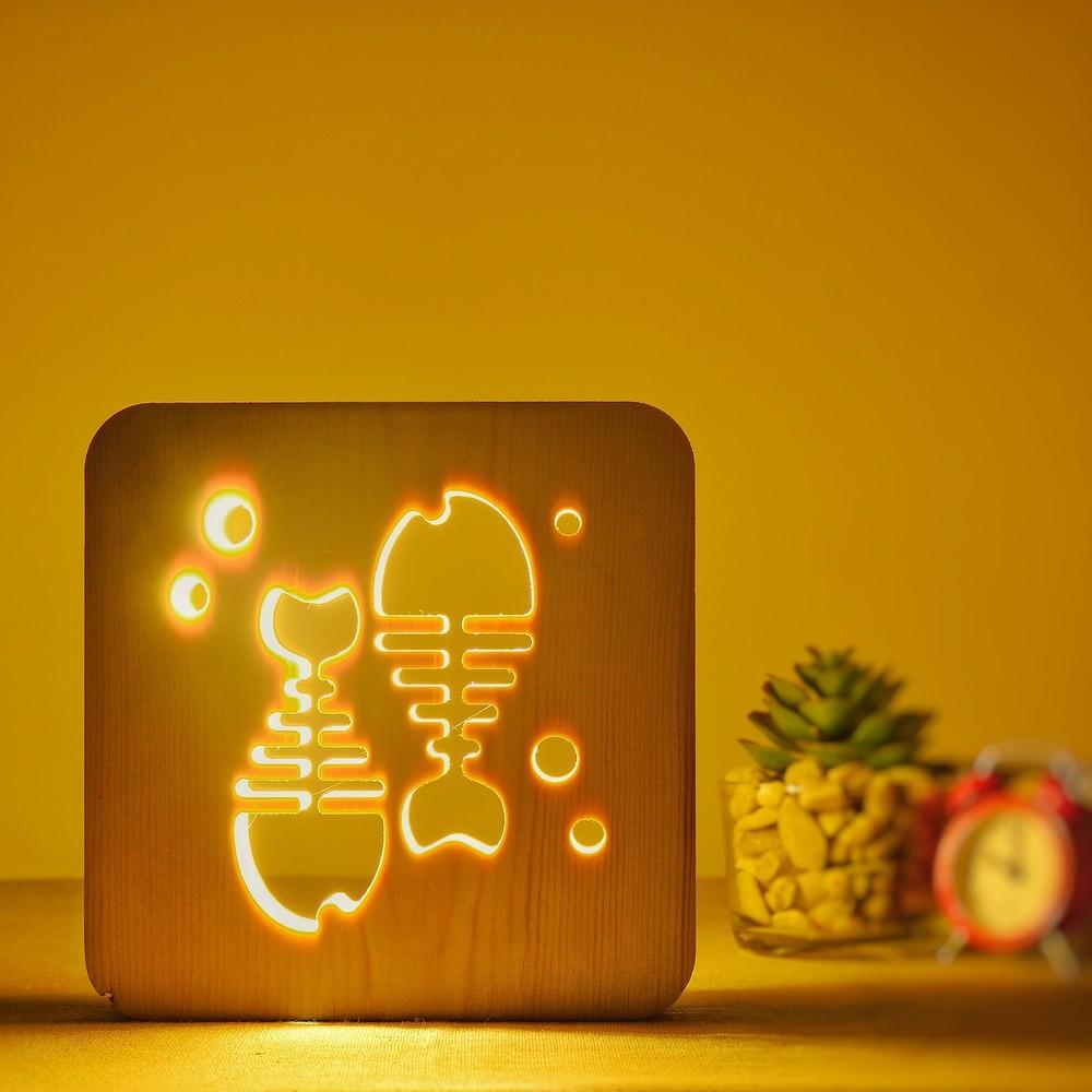 

Столешница со светодиодной подсветкой Starmood 3D 3D Wood Fish Led Night
