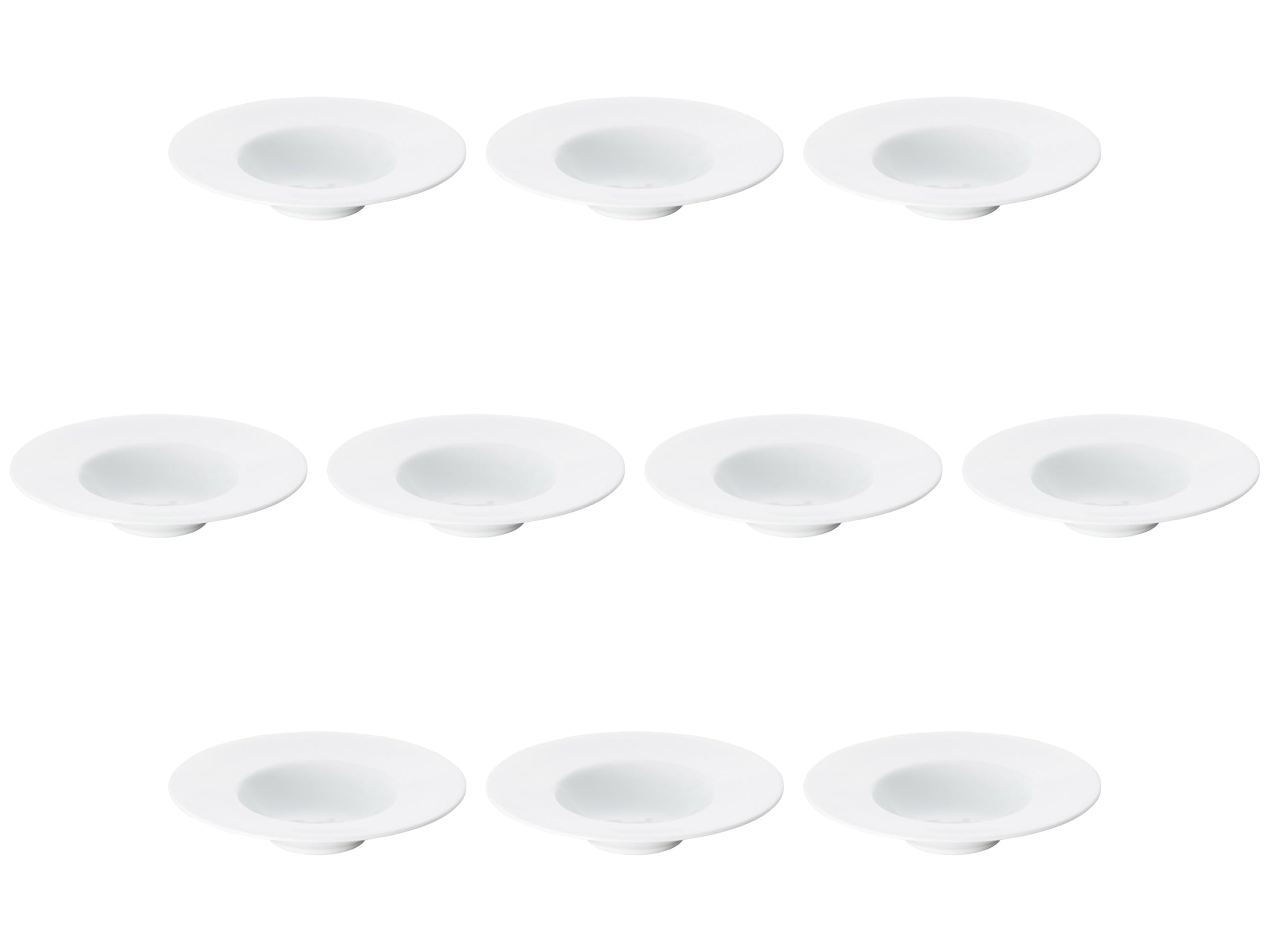 

Set of 10 Werta 21cm soup bowls x Soup plates Setomonohonpo (white porcelain) [20.7 3.9 cm]
