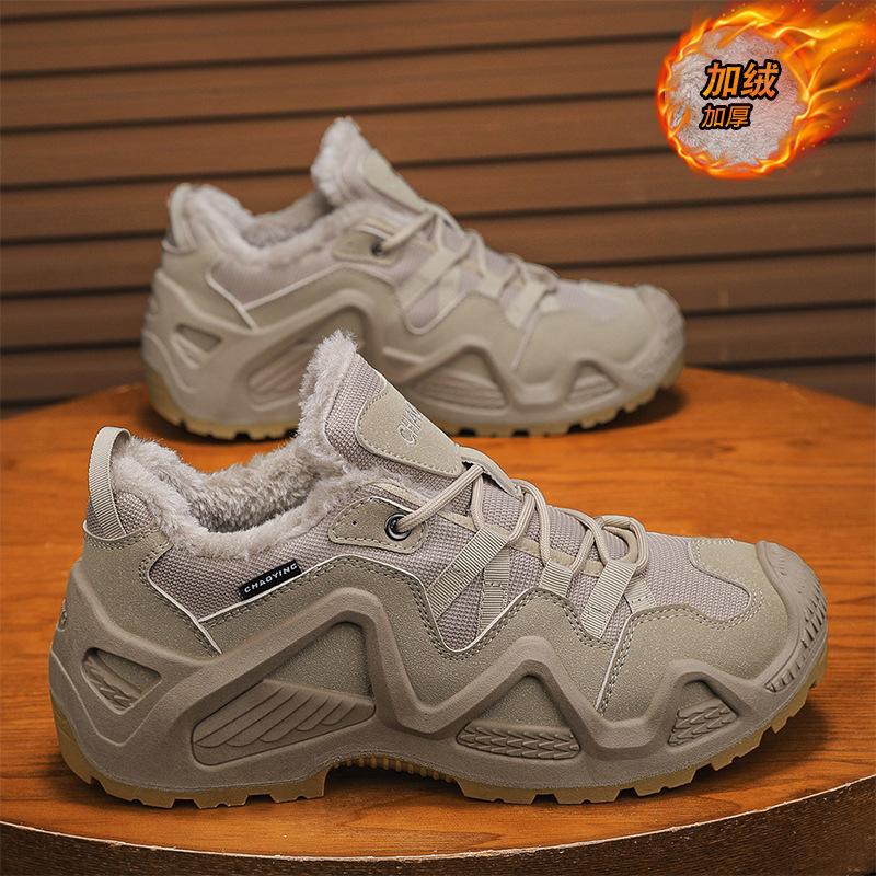 Winter Climbing Shoes Inner Velvet Warm Outdoor Non-slip Travel Shoes Hiking Hiking Shoes Large Cotton Shoes