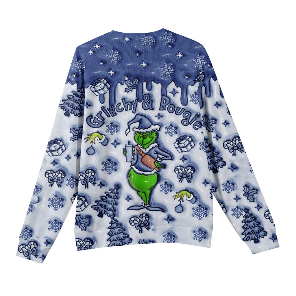 Herre Rund Hals Langermet Ribbestrikket Pullover