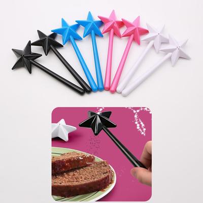 Star Salt Shakers Creative Long Hand Plastics Salt Pepper Magic Wands Seasoning Container Household