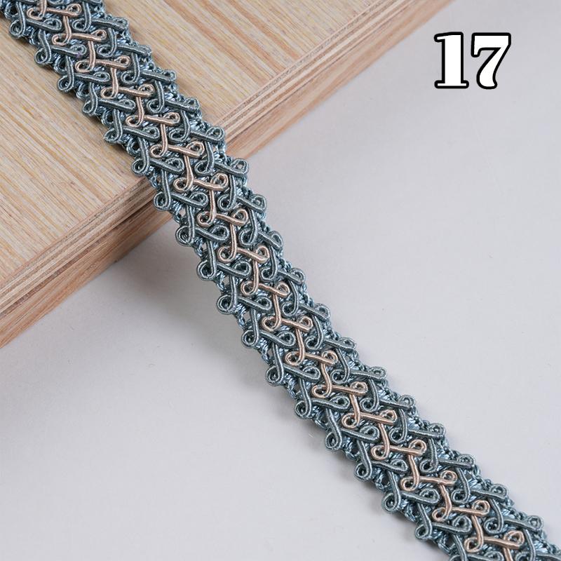 12 מטר ציצית שוליים לקצץ 1.7 ס"מ רוחב סרט לקצץ תחרה לתפירת וילון ספה כרית ריפוד בית אביזרי עשה זאת בעצמך
