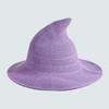 Halloween Wizard Hat Cotton Yarn Knitted Witch Hat Adult Children's Pointed Wizard Hat