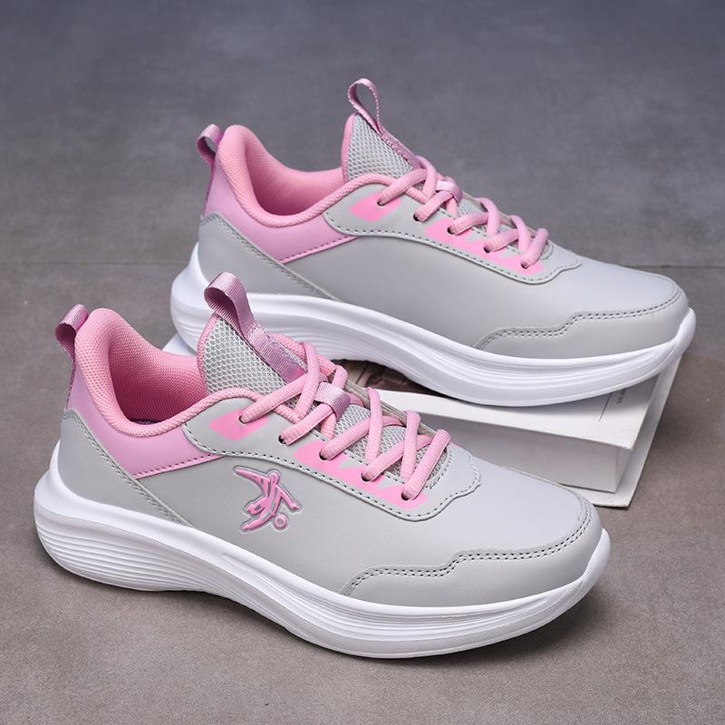 

Подростковые спортивные туфли для девочек женские весенне-осенние модели сетчатые легкие амортизирующие с измерением тела кроссовки для бега средняя школа 41