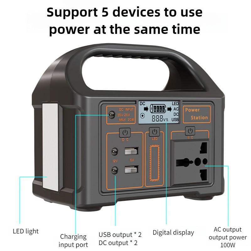 100W Mini Portable Outdoor Power Supply Lithium Iron Phosphate Battery Portable Energy Storage Power Station