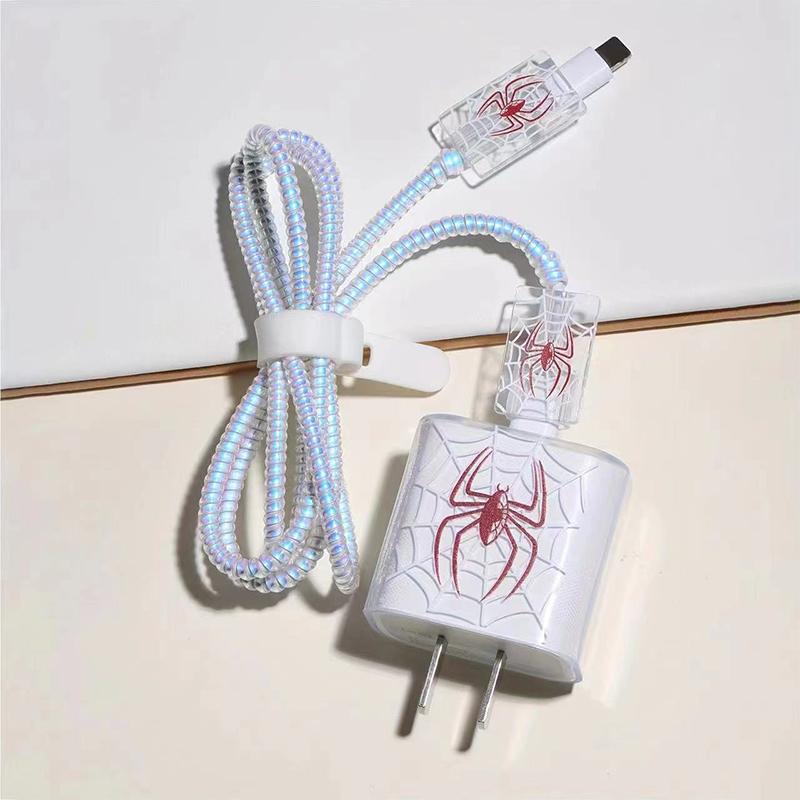 

Захисні чохли для зарядного пристрою Ins Павук Метелик Чохол для зарядного пристрою Захист від пошкоджень Організатор кабелю Для зарядного пристрою Ip 18/20W Для Iphone12 13 14