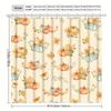 Autumn Pumpkin & Maple Leaf Shower Curtain, Elegant & Fog-Proof, Washable Polyester, Hooks Included, Vibrant Fall Pattern