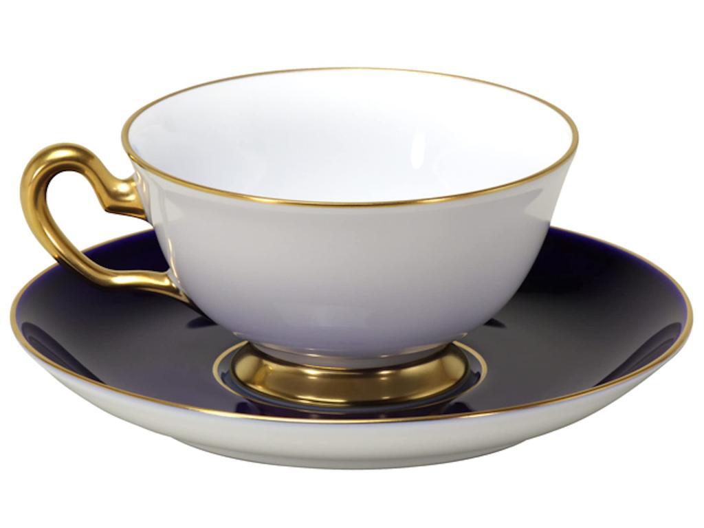 Okura Pottery 100th Anniversary Blue Rose Cup & Saucer, Coffee/Tea, Approx. 195cc, Made In Japan, 6c/8011-r