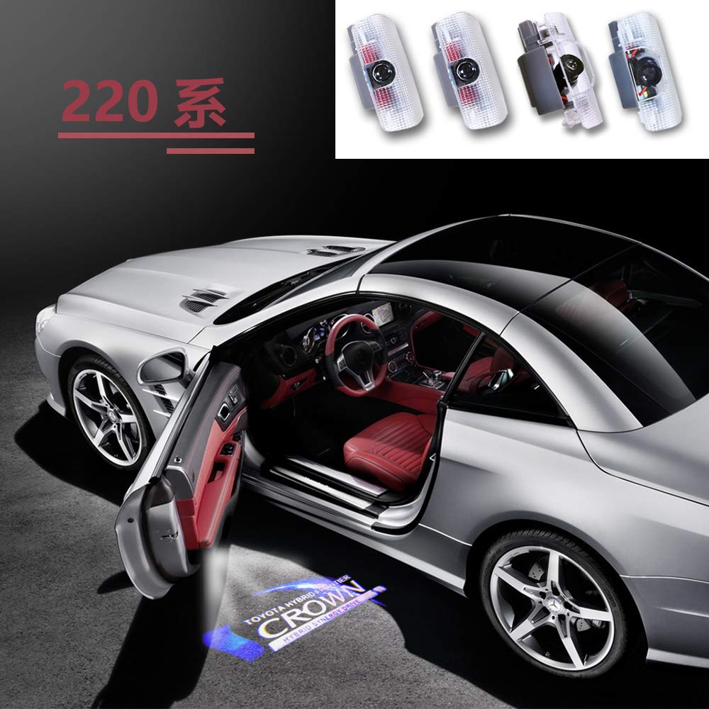 Toyota Crown Courtesy Light, Door Welcome Light, Crown Courtesy Lamp, LED Logo Projection, Curtain