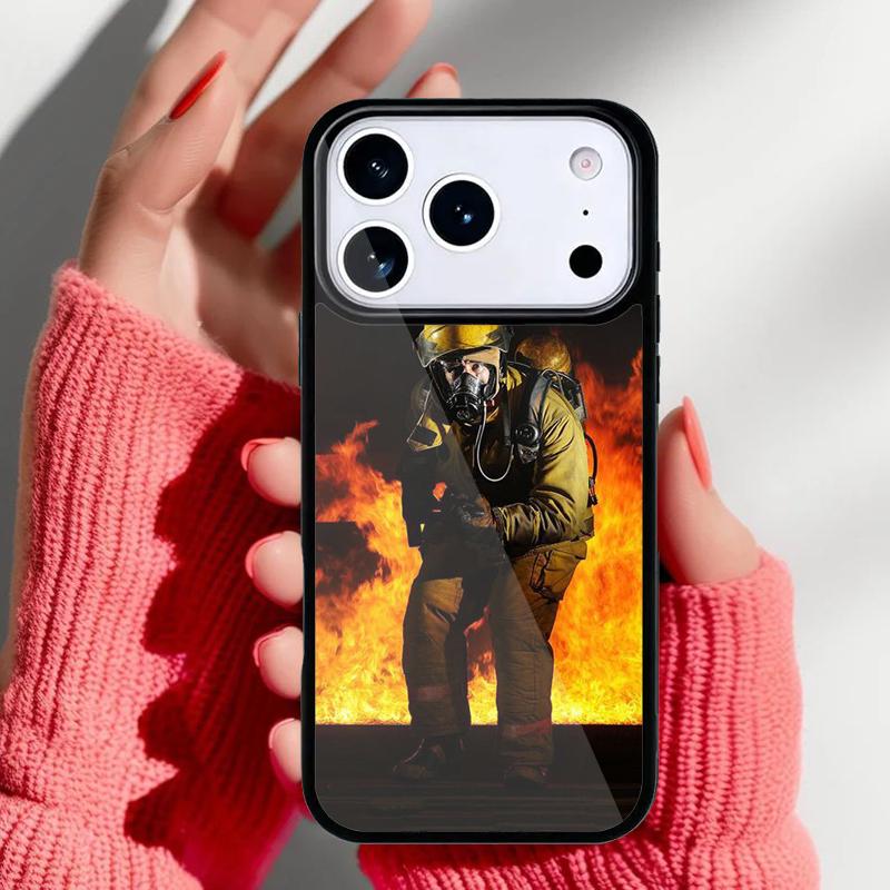 Firefighter Fireman Heroes soft Phone Case for iPhone 17 16 15 14 13 Pro Max Back Cover for 12 11 Pro Coque