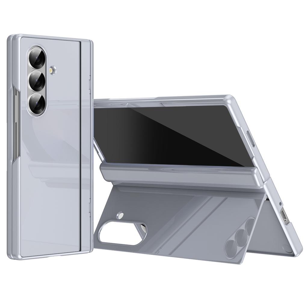 Für Samsung Galaxy Z Fold7 5G PC Handyhülle mit Rückabdeckung, Ständer und gehärteter Glasfolie