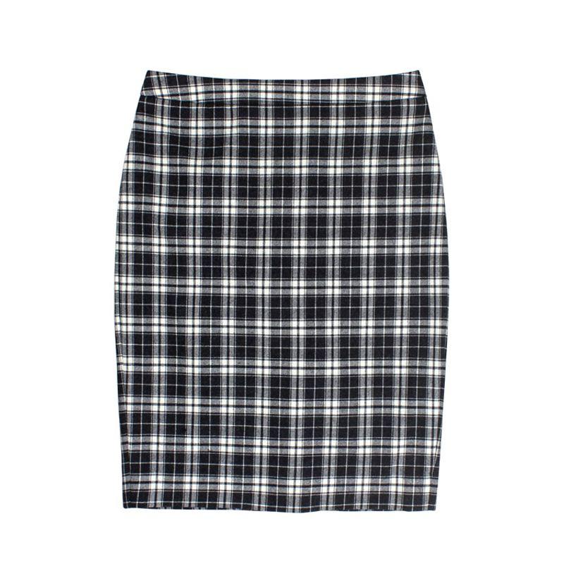 

Pure Original JC Pencil Skirt Women s Worsted Wool Black and White Gingham Skirt Sheath Black and white check 2(28 yards)