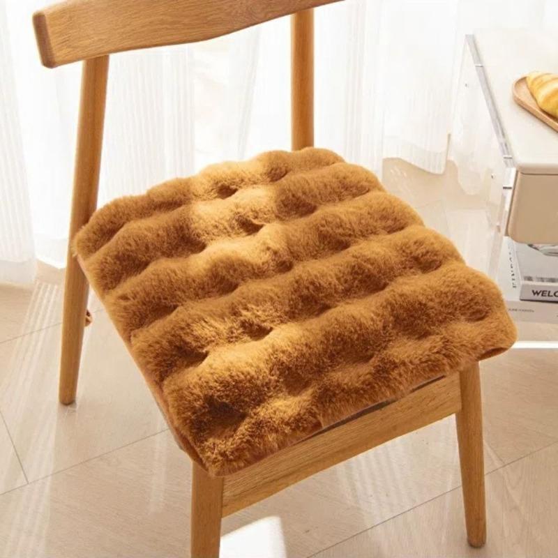 

Rabbit Plush Chair Pad - Ultra Soft Seat Cushion with Non-Slip Backing for Home Office 45*45