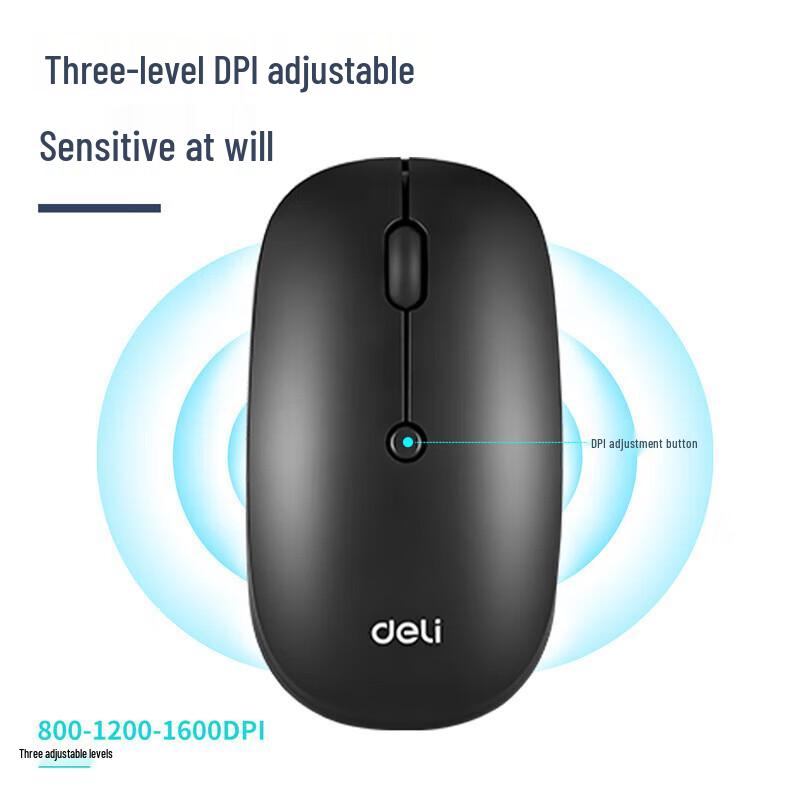 Deli LN210-B 2.4G Wireless Silent Mouse
