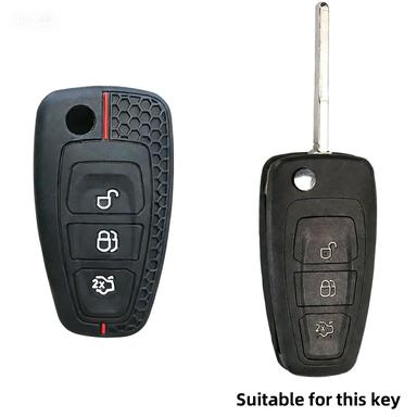 Silicone Flip Folding Remote Key Shell Car Key Cover 3 2013 Remote Key Protective Cover чёрный