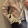 Cute Dachshund-shaped Crossbody Bag For Women Winter Korean Style Animal Handbag Unique Design Mini Creative Shoulder Bag Gift
