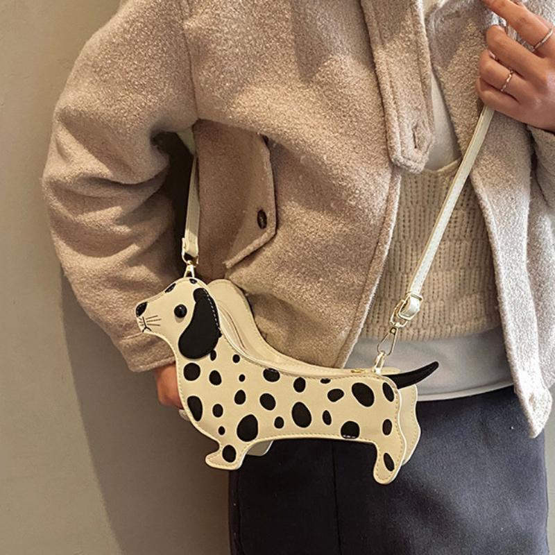 Cute Dachshund-shaped Crossbody Bag For Women Winter Korean Style Animal Handbag Unique Design Mini Creative Shoulder Bag Gift