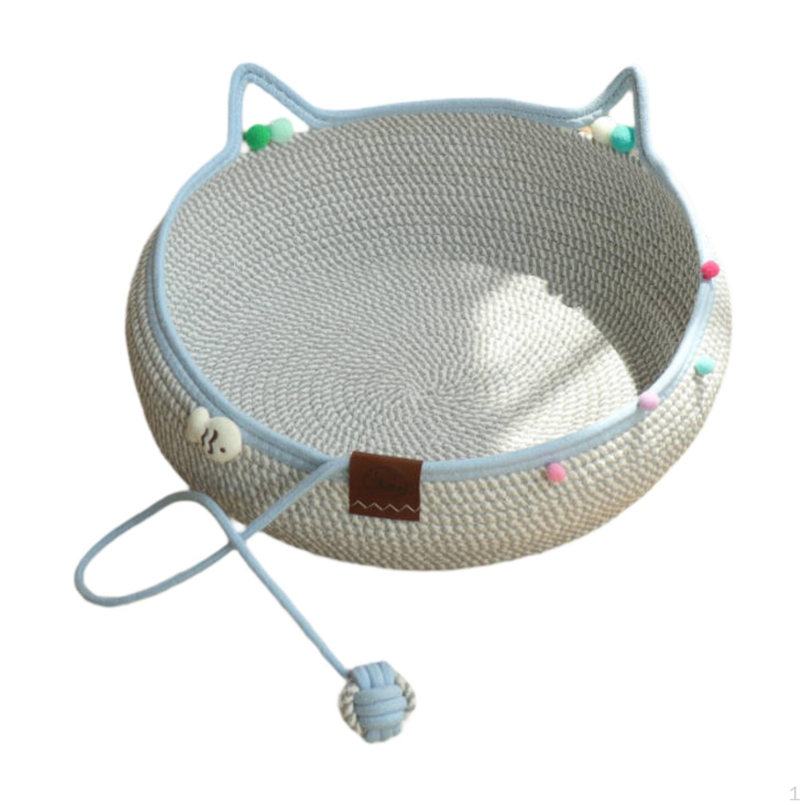 

Корзина-кровать для кошки, Уютный коврик-когтеточка, Износостойкая Портативная Универсальная Спальная с А S