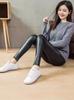 2024 Women's Stretch Faux Leather Pants: Thickened, Elastic Waist, Velvet Lined, Gusseted Leggings