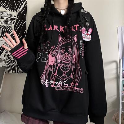 Woman Sweatshirts Kawaii Funny Cartoon Hoodies Ullzang Cute Anime Oversize Hoodie Harajuku with Print Tops Punk Pullover Clothes