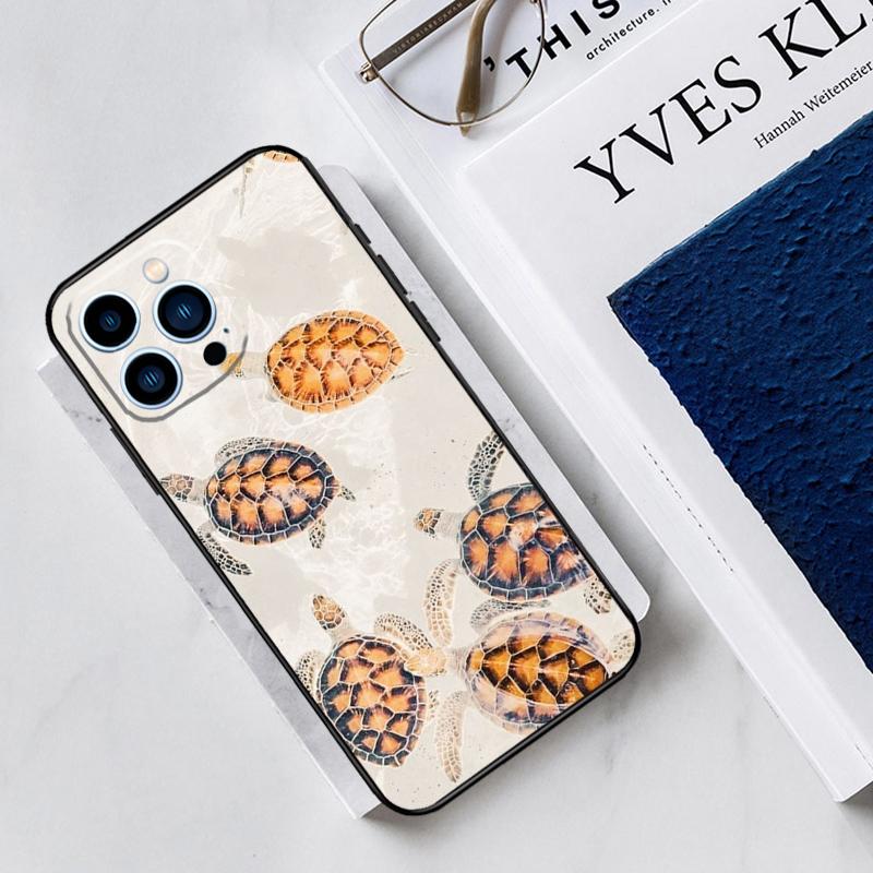 warming green turtles Case For iPhone 17 Air 14 13 12 11 15 16 Pro Max Mini 15 16 Plus 16e Funda Silicone Cover