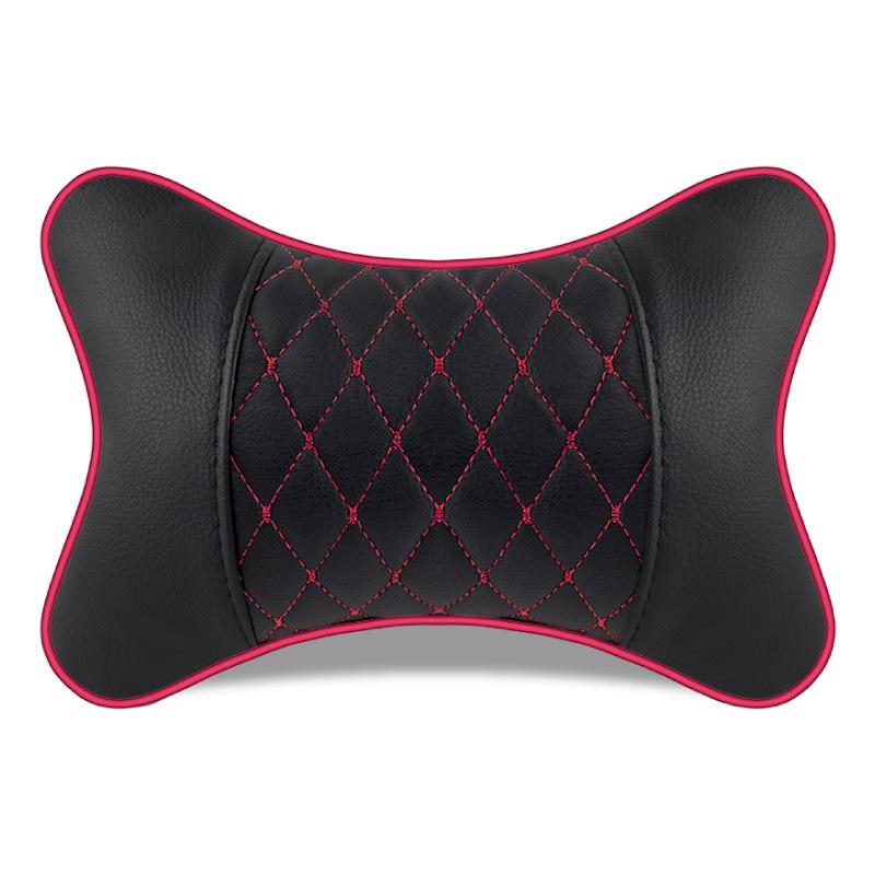 28x20x10cm Ergonomic Car Headrest Lumbar Support PP Cotton Neck Waist Protection Car Seat Cushion High Rebound Fixed Head Pillow Automotive Supplies