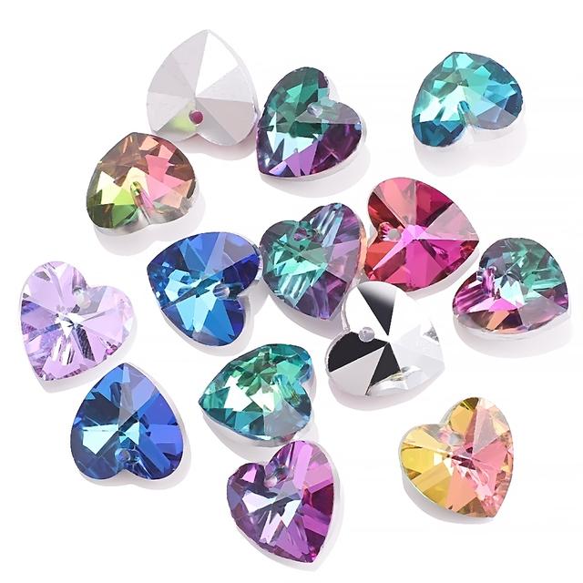 

20 шт./лот, стеклянные бусины в форме сердца, синие 14 мм, материал для поделок, сделай сам, кристалл, подвеска «Любовь», серьги, изготовление ювелирных изделий, ожерелье, аксессуары